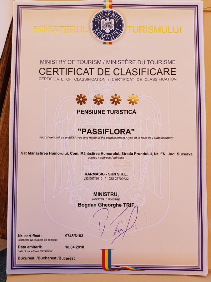 Mînăstirea Humorului Pensiunea Passiflora מראה חיצוני תמונה